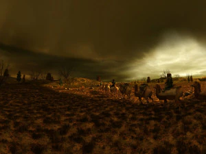 &eacute;quipe de chameaux du d&eacute;sert Modèle 3D