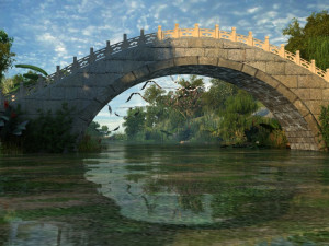stone bridge Model 3D