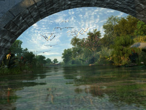 stone bridge Model 3D