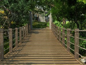wooden bridge Modello 3D