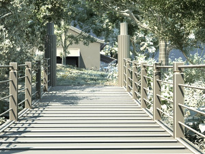 wooden bridge Modello 3D