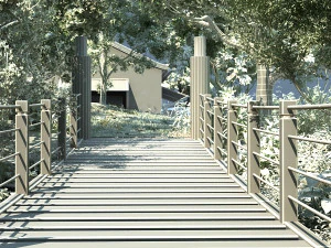 wooden bridge 3D Model
