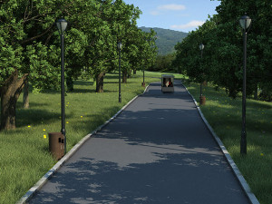 classical park Modèle 3D
