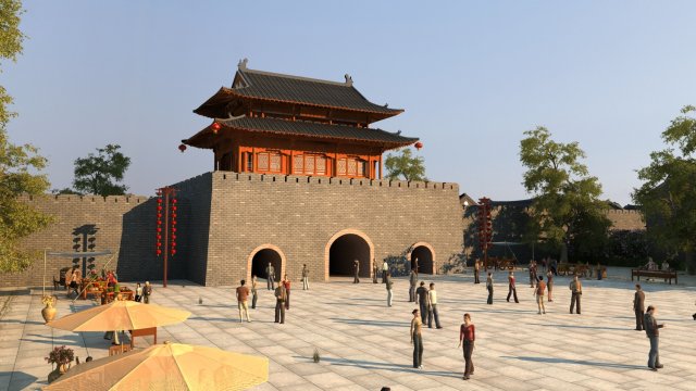ancient architecture 3D Model .c4d .max .obj .3ds .fbx .stl .blend 