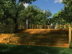 pont en bois Modèle 3D