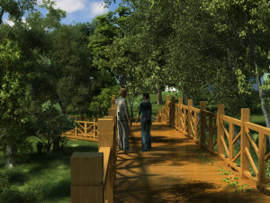 wooden bridge 3D Модель