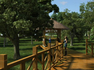 wooden bridge 3D Модель