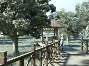 wooden bridge 3D Модель