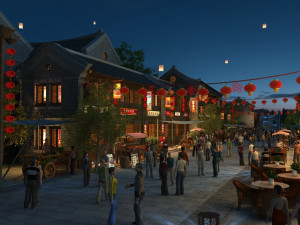 ancient night view 3D Model