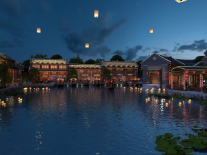 ancient night view 3D Model