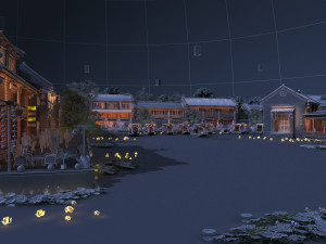 ancient night view 3D Model