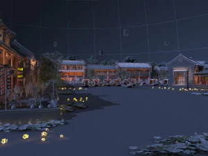ancient night view 3D Model