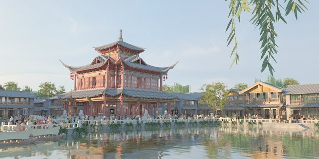 ancient architecture 3D Model .c4d .max .obj .3ds .fbx .stl .blend 