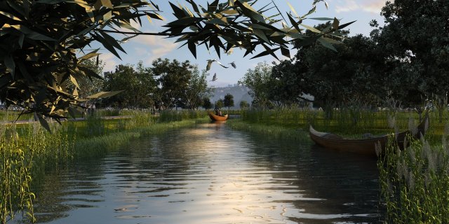 wetlands 3D Модель .c4d .max .obj .3ds .fbx .stl .blend 