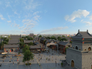 antique calligraphy and painting street 3Dモデル