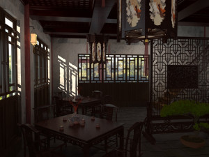 restaurant Modello 3D