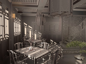 restaurant Modello 3D