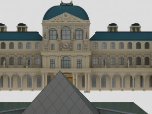 french louvre 3D Model