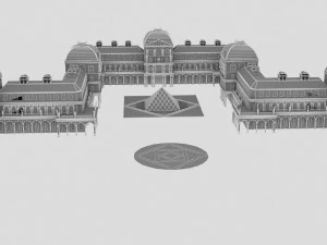 french louvre 3D Model