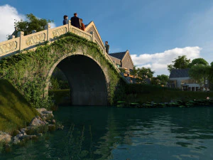 고대 다리 수경 3D 모델