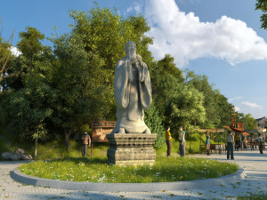 confucius statue 3Dモデル