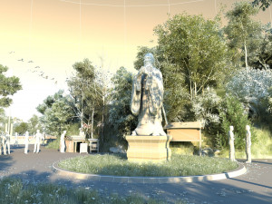 confucius statue 3D Model