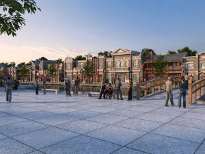 상업 거리 3D 모델