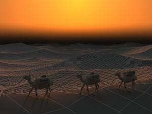 desert camel team 3D Model