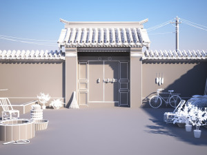 courtyard Modello 3D