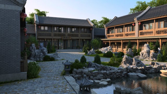 ancient architecture 3D Model .c4d .max .obj .3ds .fbx .stl .blend 