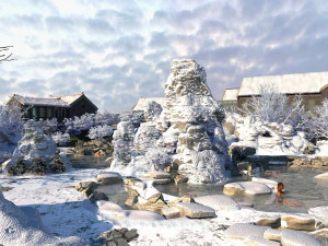 hot spring snow 3D Model