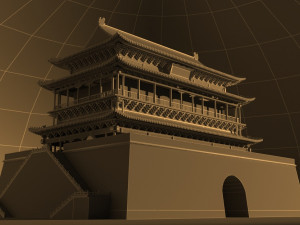 xian drum tower 3D Model