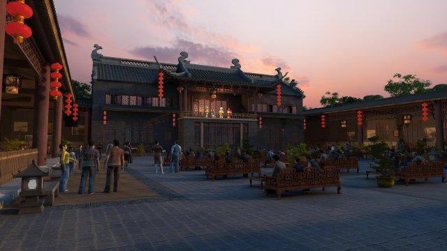peking opera stage 3D मॉडल .c4d .max .obj .3ds .fbx .stl .blend