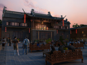 peking opera stage 3D मॉडल