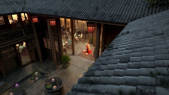 courtyard 3D मॉडल .c4d .max .obj .3ds .fbx .stl .blend 