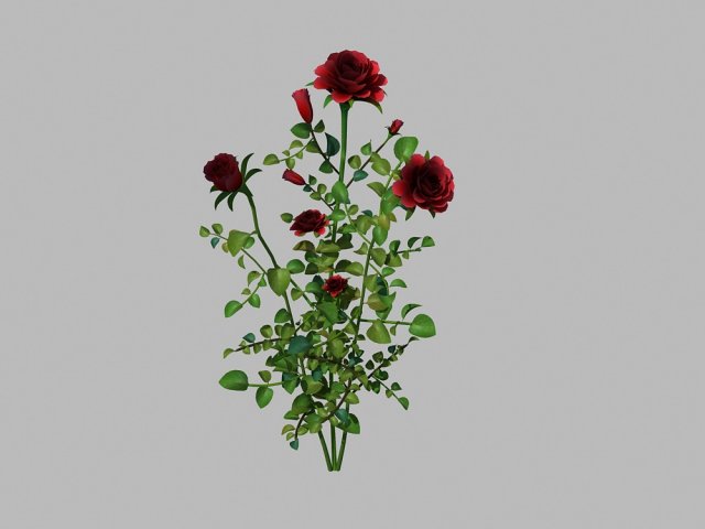 rose Modèle 3D .c4d .max .obj .3ds .fbx .stl .blend 