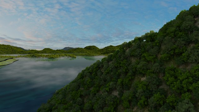 yue lake 3D-Modell .c4d .max .obj .3ds .fbx .stl .blend 