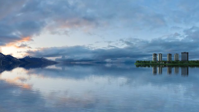lake view 3D Model .c4d .max .obj .3ds .fbx .stl .blend 