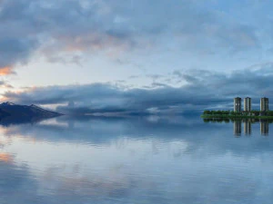 pemandangan danau Model 3D