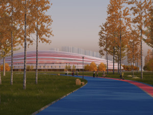 speed skating hall Modelo 3D