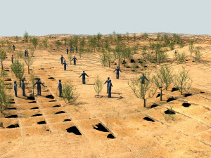 planting trees Modèle 3D