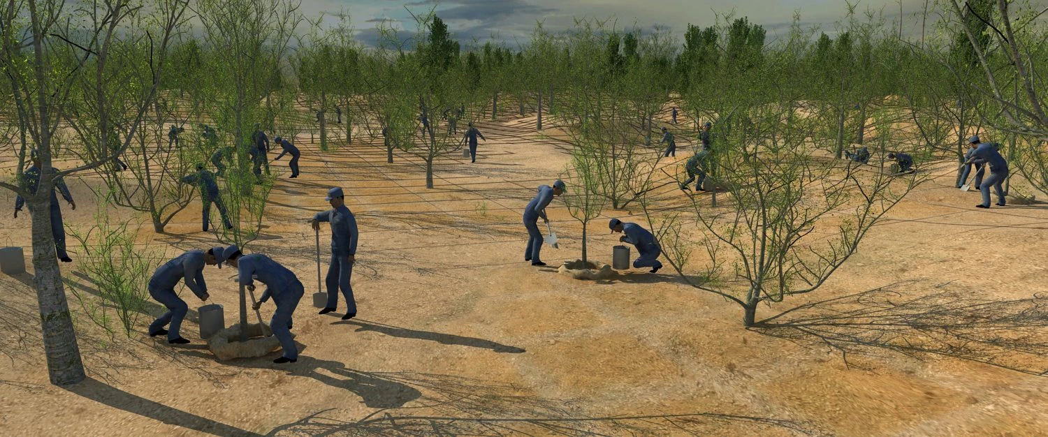 木を植える 3Dモデル .c4d .max .obj .3ds .fbx .stl .blend 