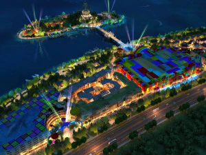 vis&atilde;o noturna da ilha Modelo 3D