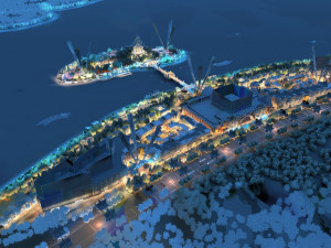 island night view Model 3D