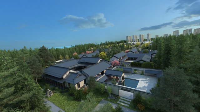 villa 3Dモデル .c4d .max .obj .3ds .fbx .stl .blend 