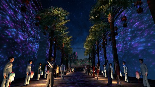 city neon 3D 모델 .c4d .max .obj .3ds .fbx .stl .blend 