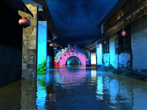 city neon Modelo 3D