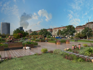 small town 3Dモデル