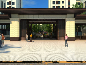 small town 3Dモデル