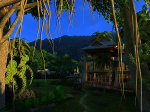 mountain village hotel 3D Model